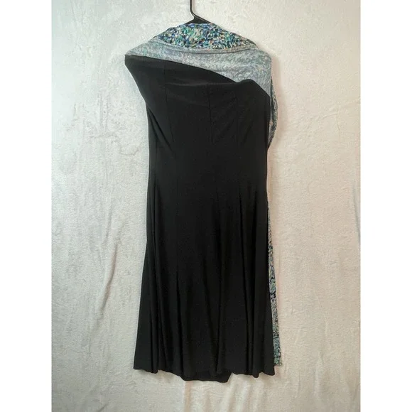 Perceptions New York Dress Womens 16 Multicolor‎ Print Front Tie Dress Stretch - Picture 9 of 11